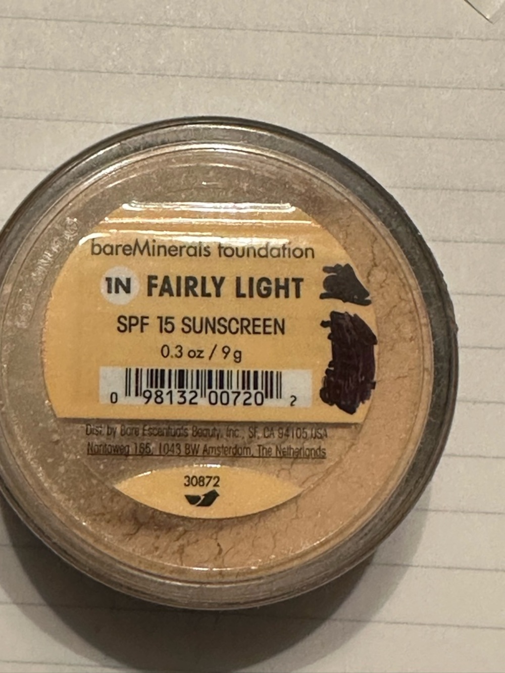 BareMinerals Original Powder Foundation - Fairly Light - NEW
